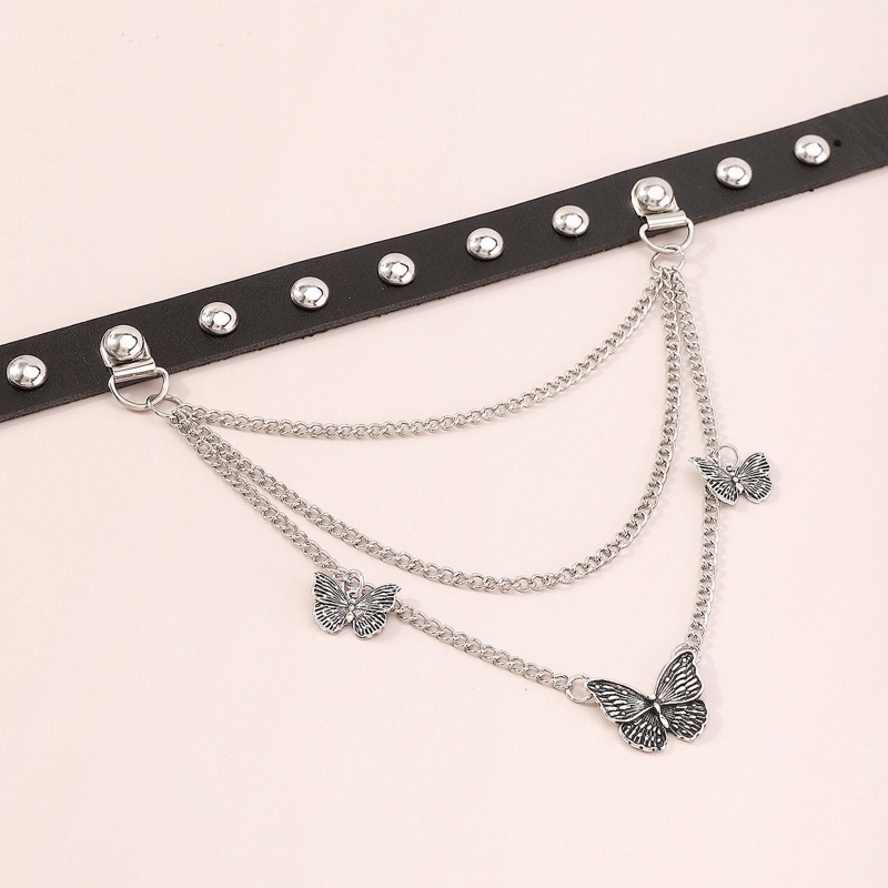 Vòng Cổ Choker Da Đính Đinh Tán Phong Cách Harajuku Cá Tính Cho Nam Nữ