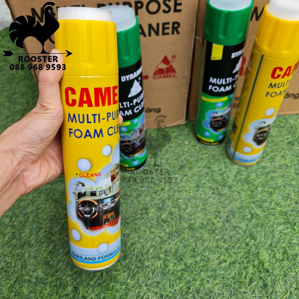 Chai xịt Foam Cleaner Dyramid, vệ sinh nội thất trong xe ô tô và gia đình