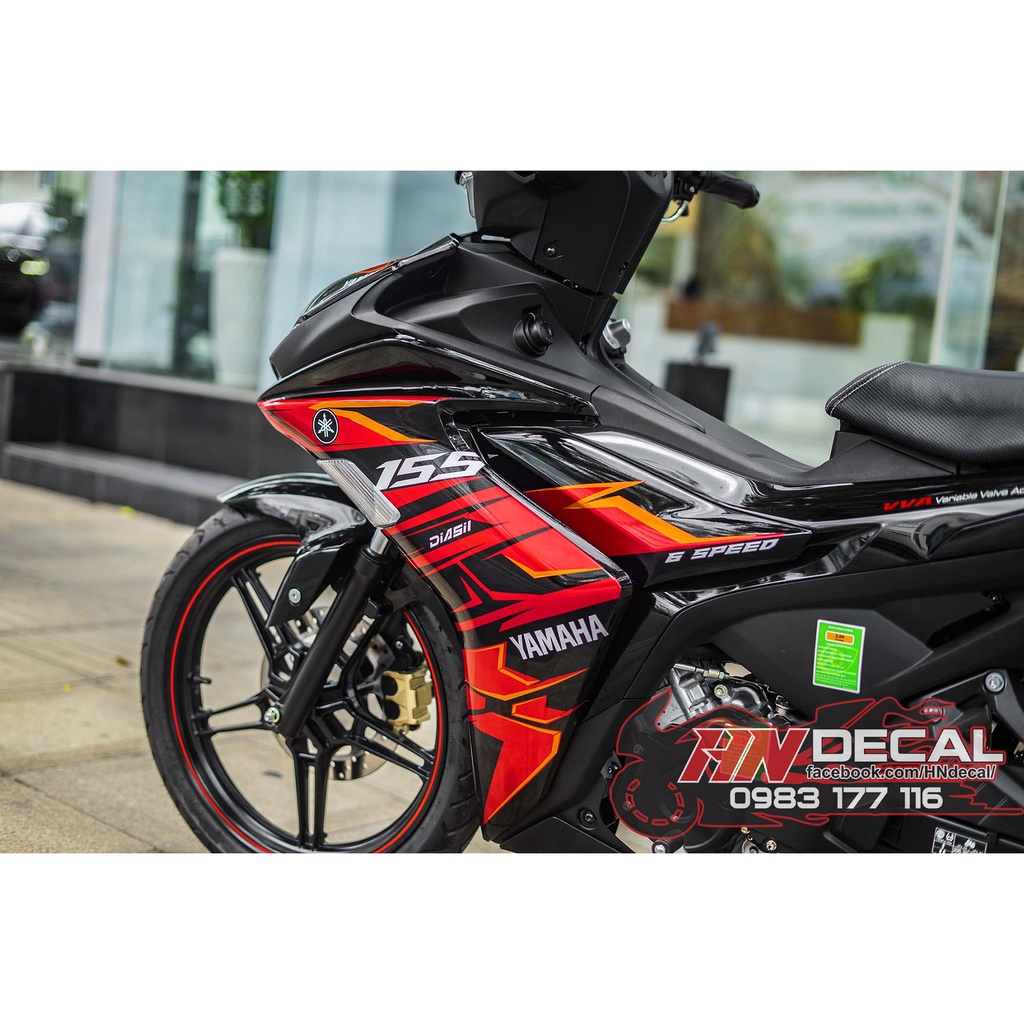 Tem Trùm Exciter 155 Đen Đỏ Slider