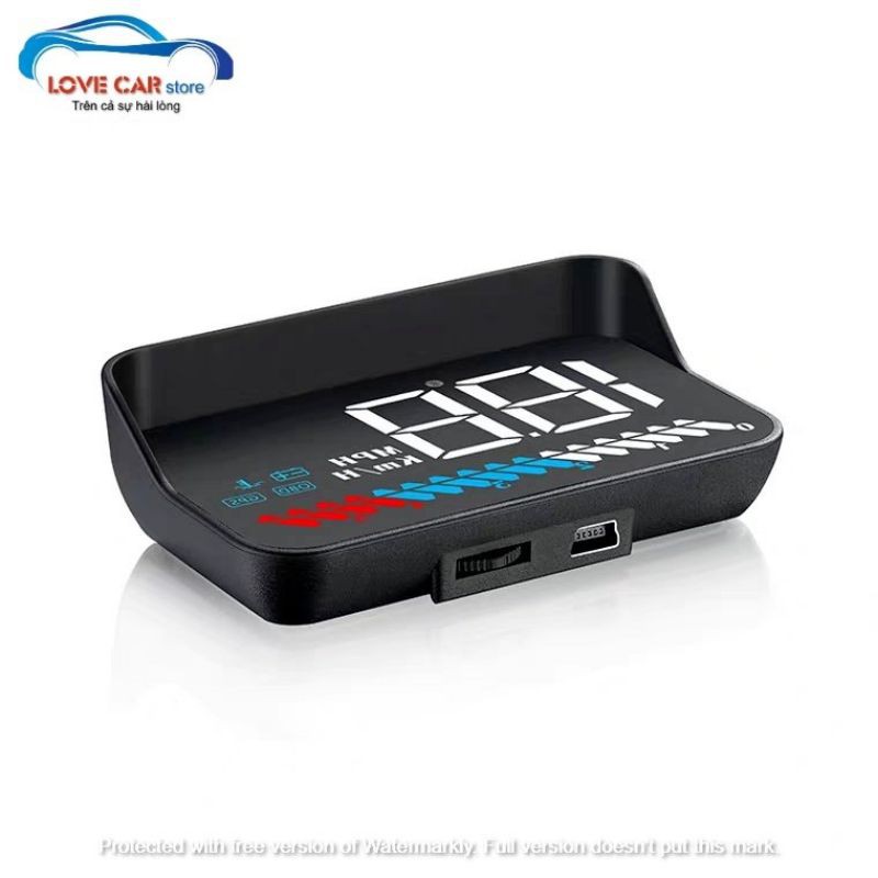 HUD M7 hiển thị tốc độ ô tô xe hơi và cảnh báo tốc độ màn hình hắt kính kết nối OBD2 + USB GPS