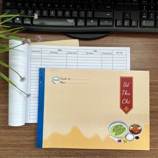 số thu chi A4 (20x30cm) 50 tờ/quyển giấy dày, bìa màu đep mắt
