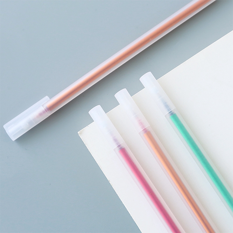 Bút Mực Gel Ngòi 0.5mm Vỏ Nhám Màu Kẹo Trong Suốt Xinh Xắn Cho Học Sinh/Văn Phòng