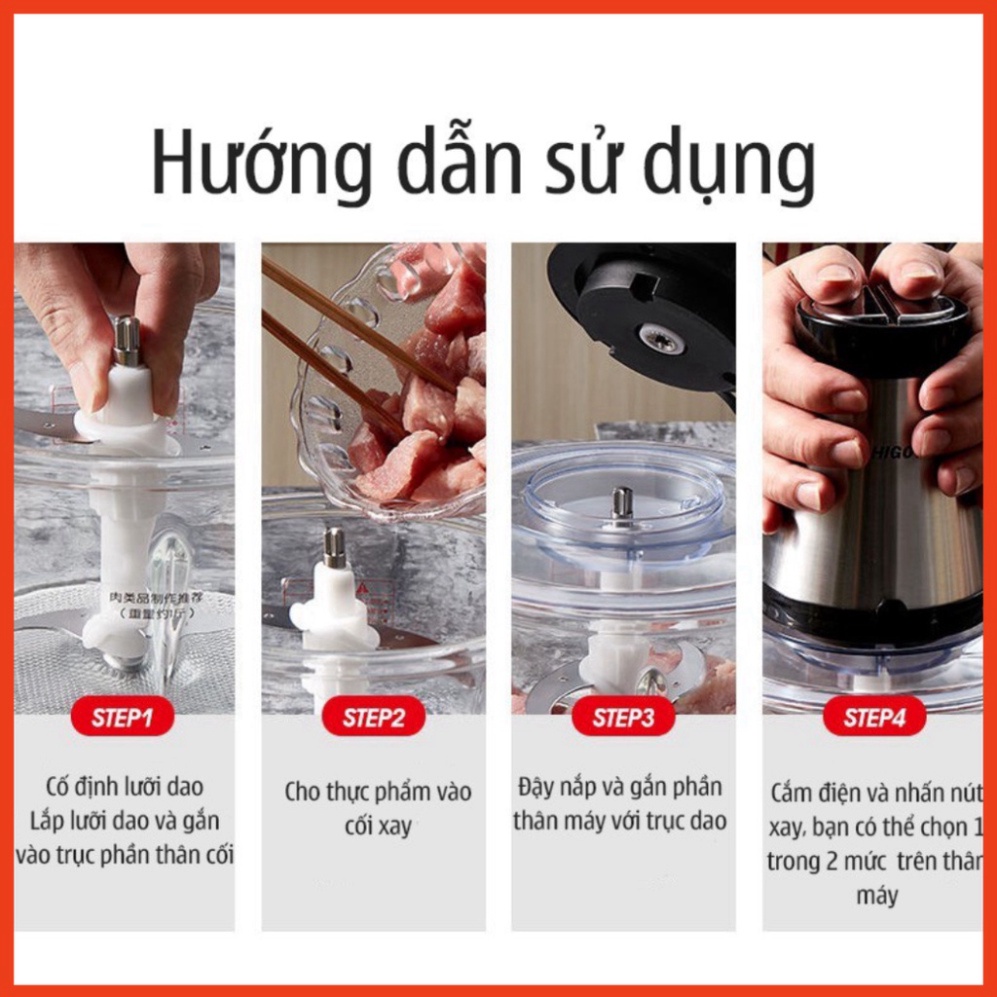 Máy xay thịt thực phẩm đa năng - Thiết bị xay trộn nghiền - BH 12 THÁNG