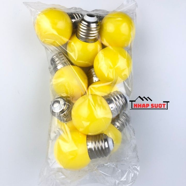 Bóng đèn chanh 1w LED trang trí đủ màu, đui xoáy e27