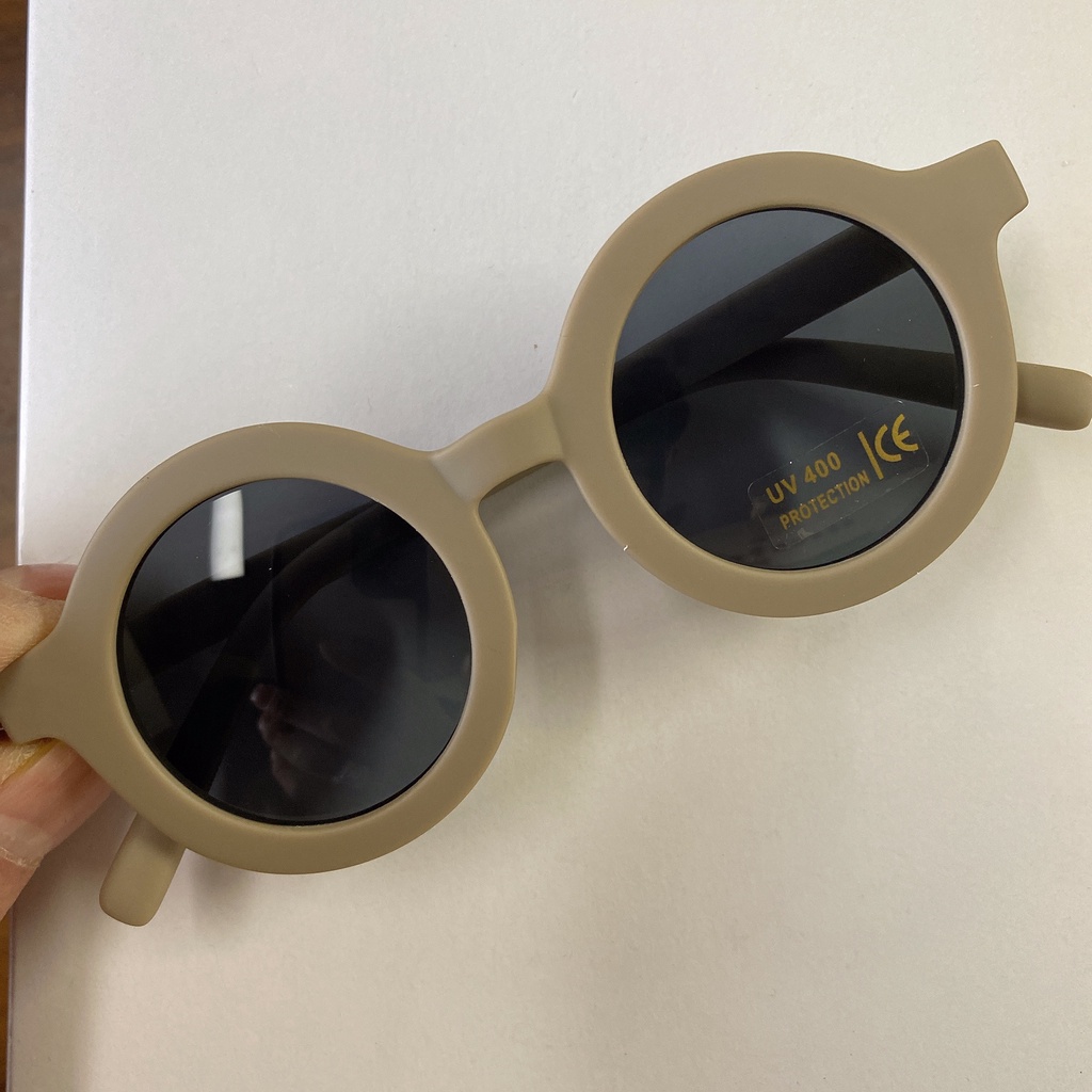 Kính mát cho bé gọng tròn chống tia UV phong cách thời trang vintage dễ thương nhiều màu sắc