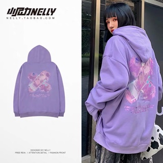 Áo hoodie nỉ bông 1410 Nelly Heybig dáng unisex form rộng 69