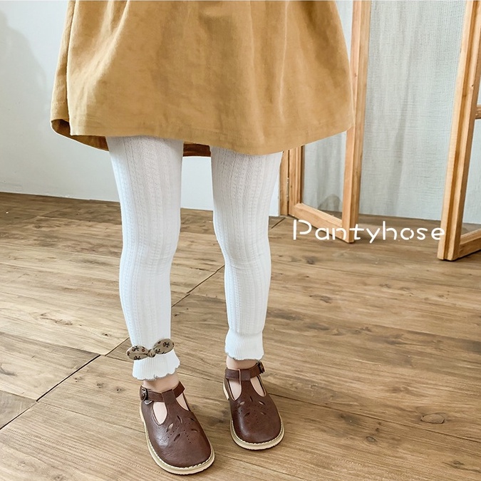 Quần legging len tăm cho bé gái, quần tất len tăm không bàn cho bé