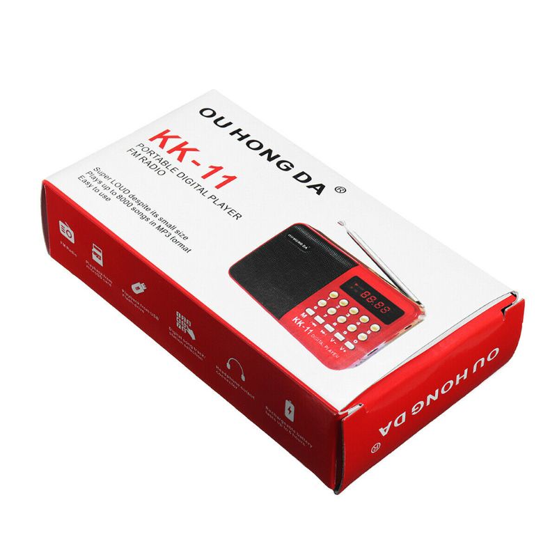 Radio Kỹ Thuật Số zzz Tích Hợp Đài FM USB TF MP3 Cầm Tay Có Thể Sạc Lại