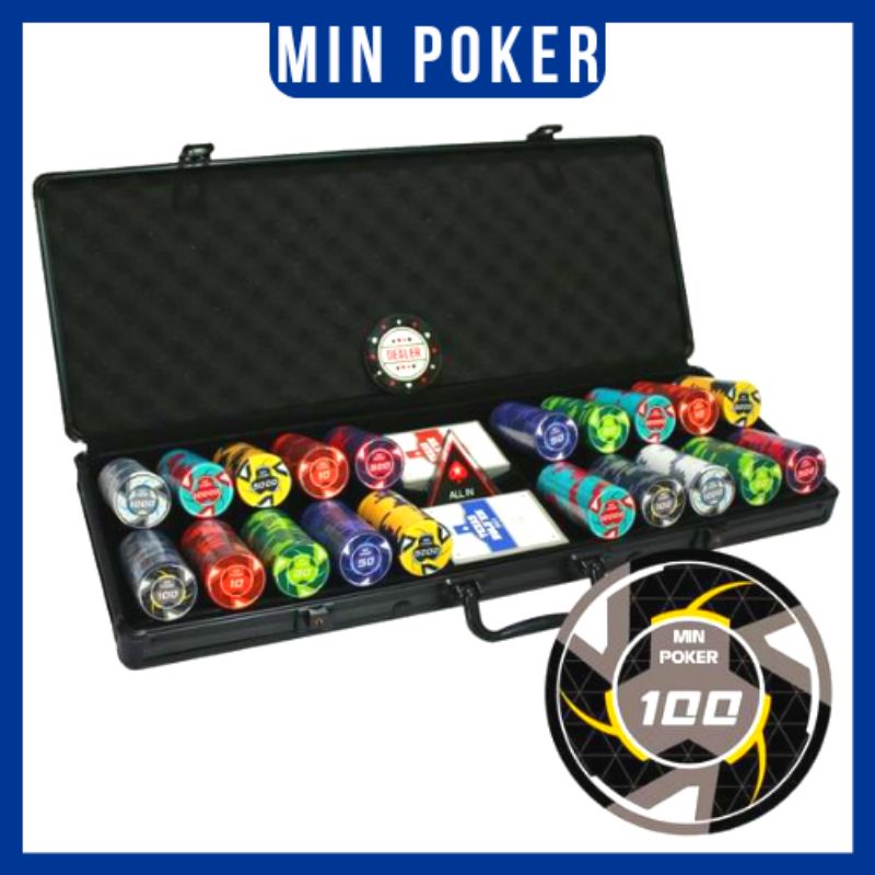 Set chip poker gốm Ceramic Cyber cao cấp tùy chọn mệnh giá