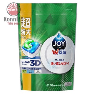 VIÊN RỬA CHÉN CHO MÁY RỬA CHÉN BÁT 3D JOY NHẬT BẢN TÍCH HỢP CHẤT LÀM MỀM NƯỚC (TÚI 54 VIÊN) - HÀNG NỘI ĐỊA NHẬT