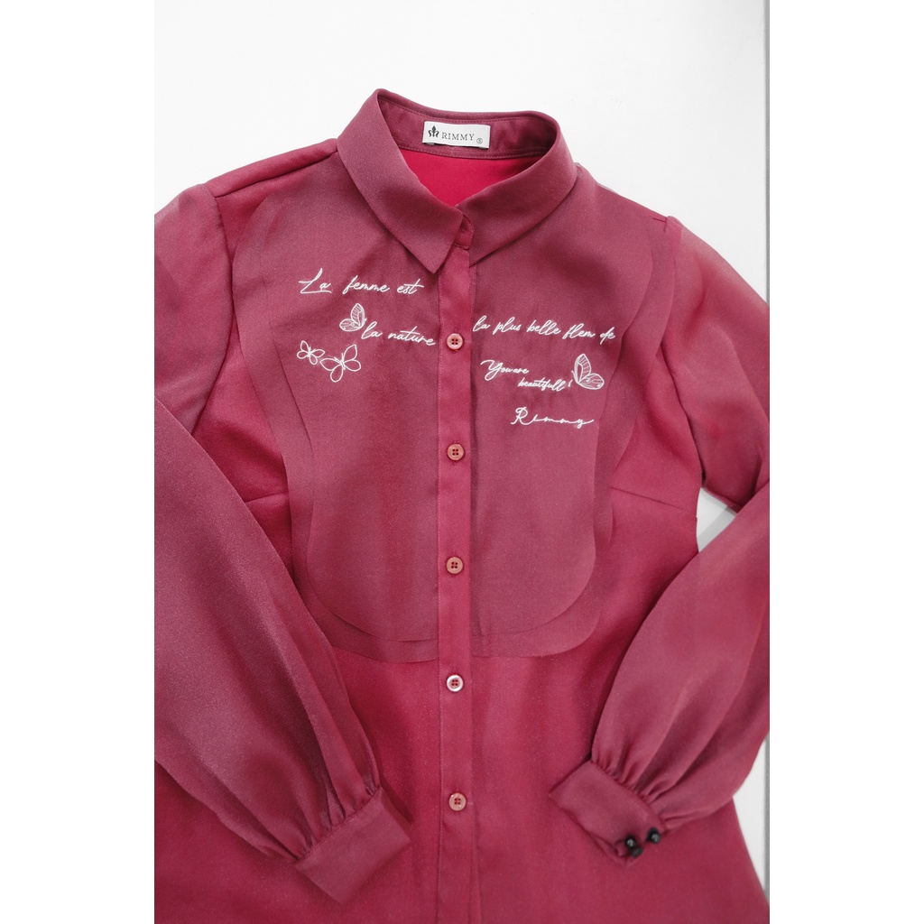 [Mã BMBAU200 giảm 200K đơn 699K] Áo sơ mi Manlic shirt hoạ tiết chữ thêu thủ công tinh tế, áo đắp tà mềm mại [AO130621]