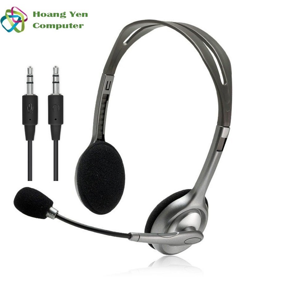 [Mã ELORDER5 giảm 10K đơn 20K] Tai Nghe Chụp Tai LOGITECH H110 Cho Máy Tính Bàn PC (2 Jack 3.5mm) - BH 2 Năm Chính Hãng | BigBuy360 - bigbuy360.vn