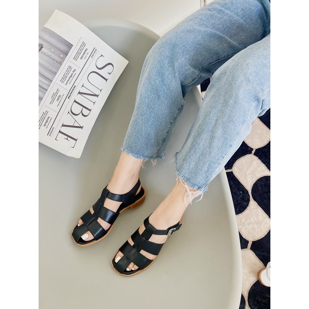 SANDAL NAGASHOES MŨI VUÔNG QUAI RỌ 3P NAS212