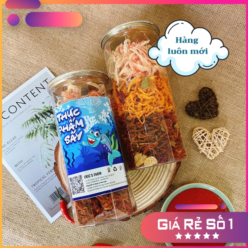 Khô mix 3 vị  300g Eric's Food, ăn vặt Sài Gòn siêu ngon, giá rẻ