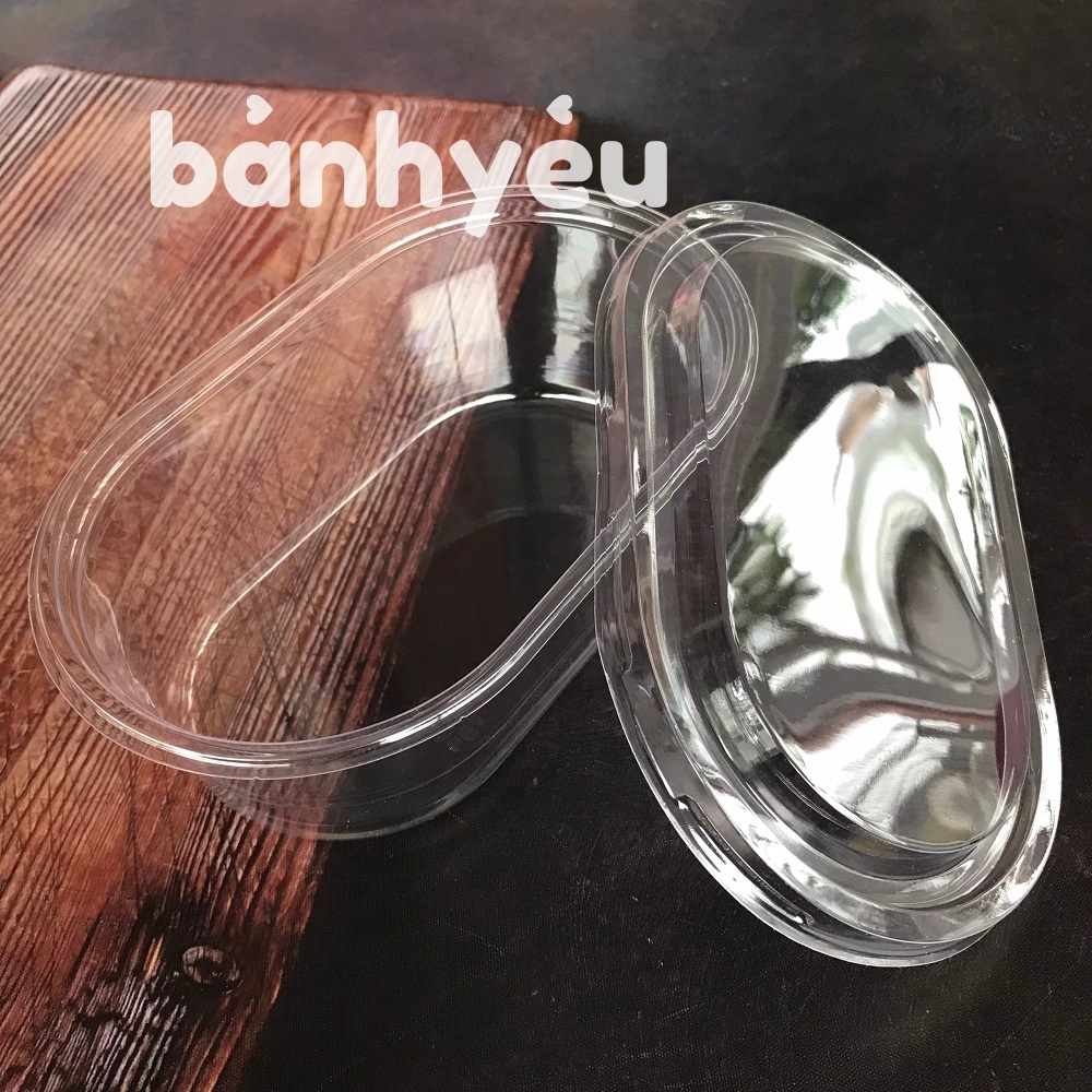 Hộp Oval Đựng Bánh Tiramisu, bánh lạnh, bông lan trứng muối, bánh bò