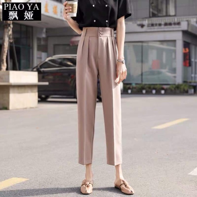 [Sale ⚡️⚡️ 50%] Quần baggy cạp 3khuy lưng siêu cao mã 202