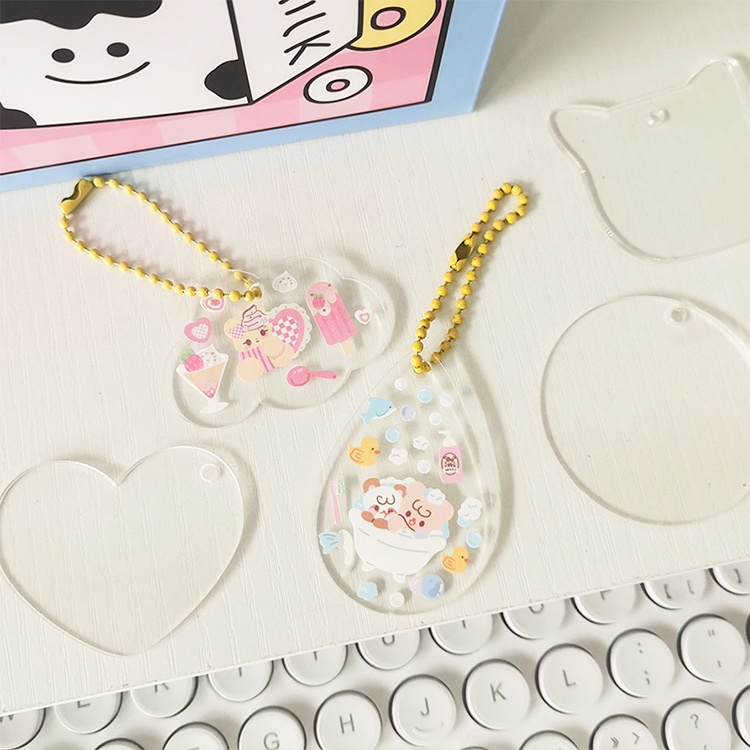 Winzige trang trí toploader decor sẵn móc khoá handmade móc khoá in ảnh móc khóa acrylic Keychain Blank Custom DIY móc khoá thủ công