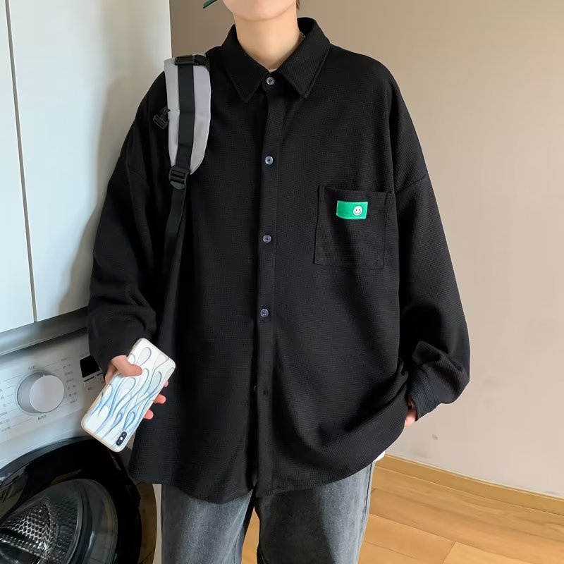 Áo Sơ Mi Nam Tay Dài Dáng Rộng Thời Trang Hàn Quốc Đơn Giản Trẻ Trung Cho áo sơ mi nữ form rộng áo sơ mi tay dài áo cặp nam nữ đồ đôi