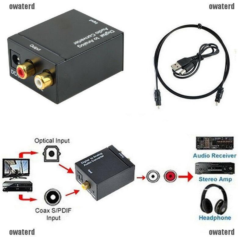 ★GIÁ RẺ★ Optical Coaxial  Digital to Analog Audio Converter Adapter RCA L/R