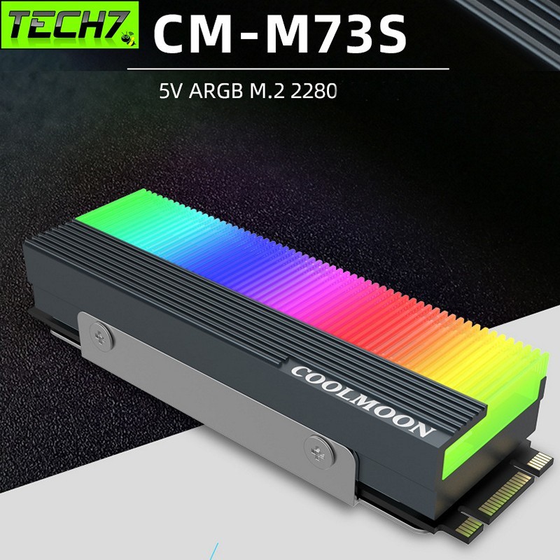 Tản Nhiệt  Led RGB Coolmoon CM-M73S cho ổ cứng SSD M2 2280