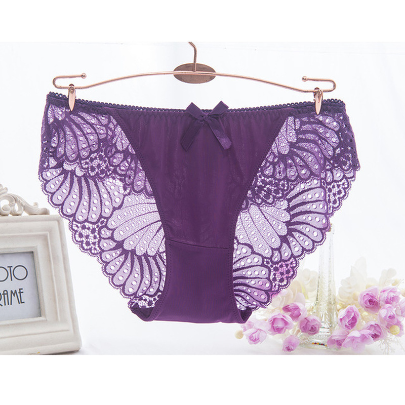 Quần Lót Lụa Aijolen Phối Ren Xuyên Thấu Quyến Rũ Dành Cho Nữ M-3XL