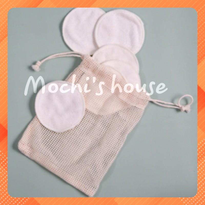 Bông tẩy trang tái sử dụng nhiều lần Cotton Pads vải sợi tre sạch da phân huỷ sinh học thân thiện môi trường