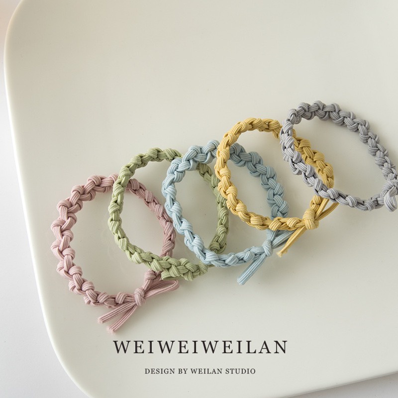 Combo 2 dây cột tóc - vòng tay màu đơn sắc cá tính