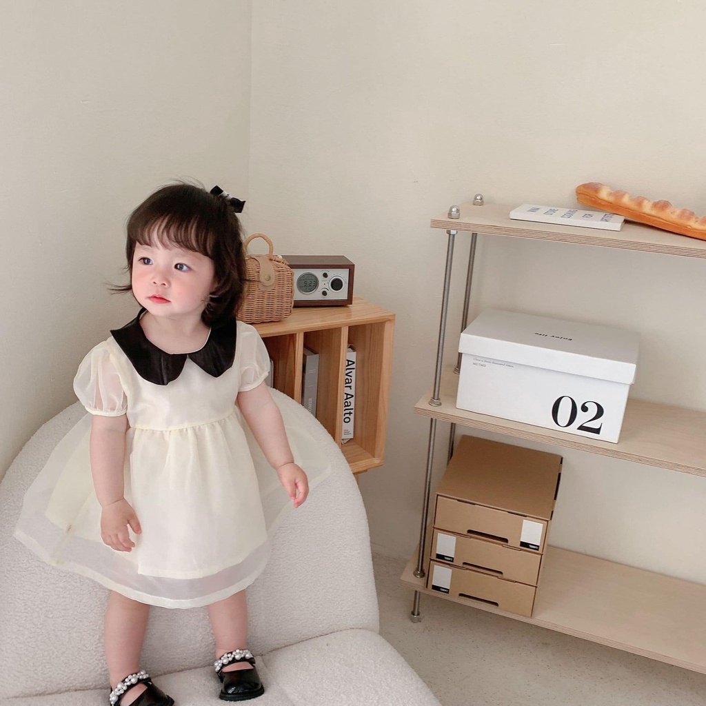 Váy lụa voan cho bé gái_