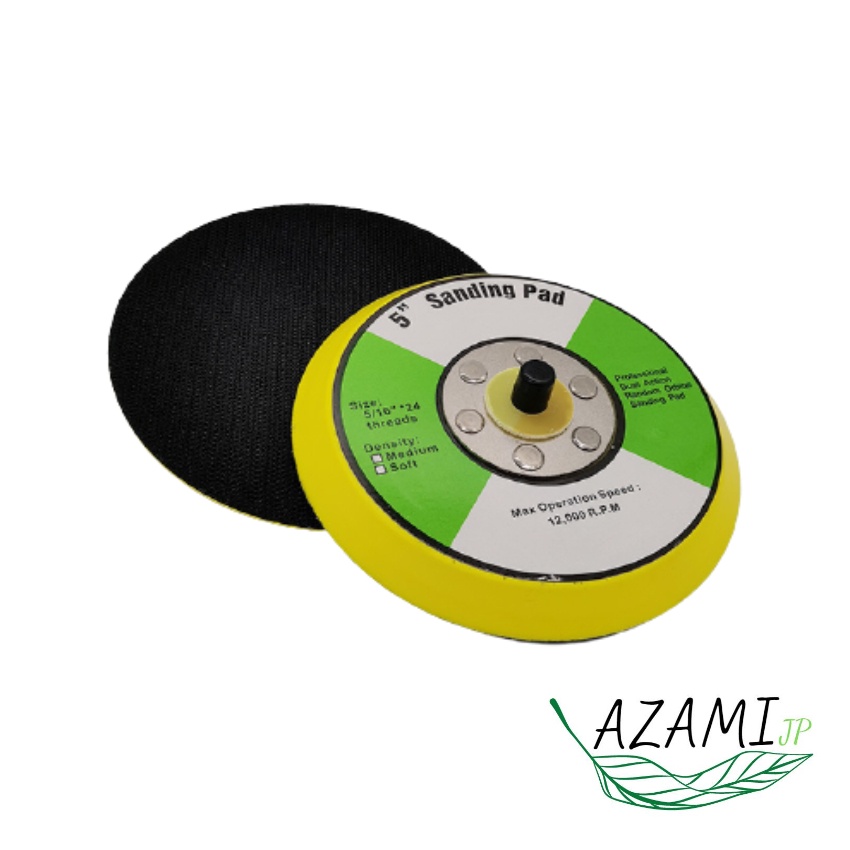 Đế Chà Nhám Hơi Tròn 5 Inch , 125mm , 12.5cm , Đế Đĩa Gắn Phớt , Loại Mặt Đế Gai , Hàng Chuẩn Hãng