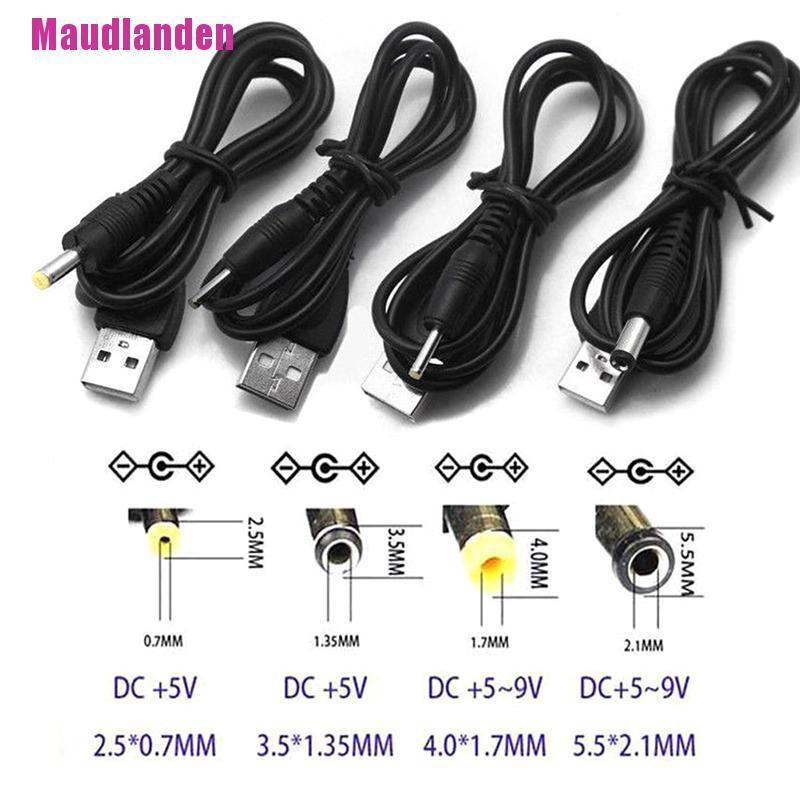 Dây cáp nối chuyển đổi USB sang 2.5 3.5 4.0 5.5mm 5v Dc chuyên dụng