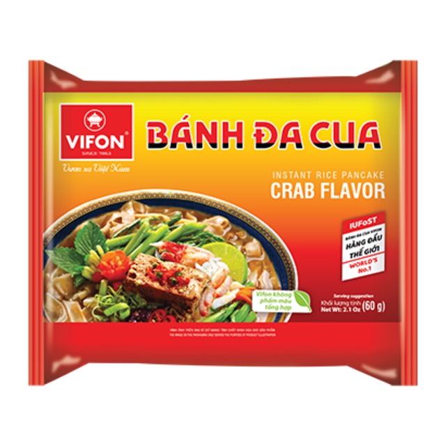 Bún bò Huế / Bánh đa cua / Bún riên cua / Bún tôm Vifon 63g