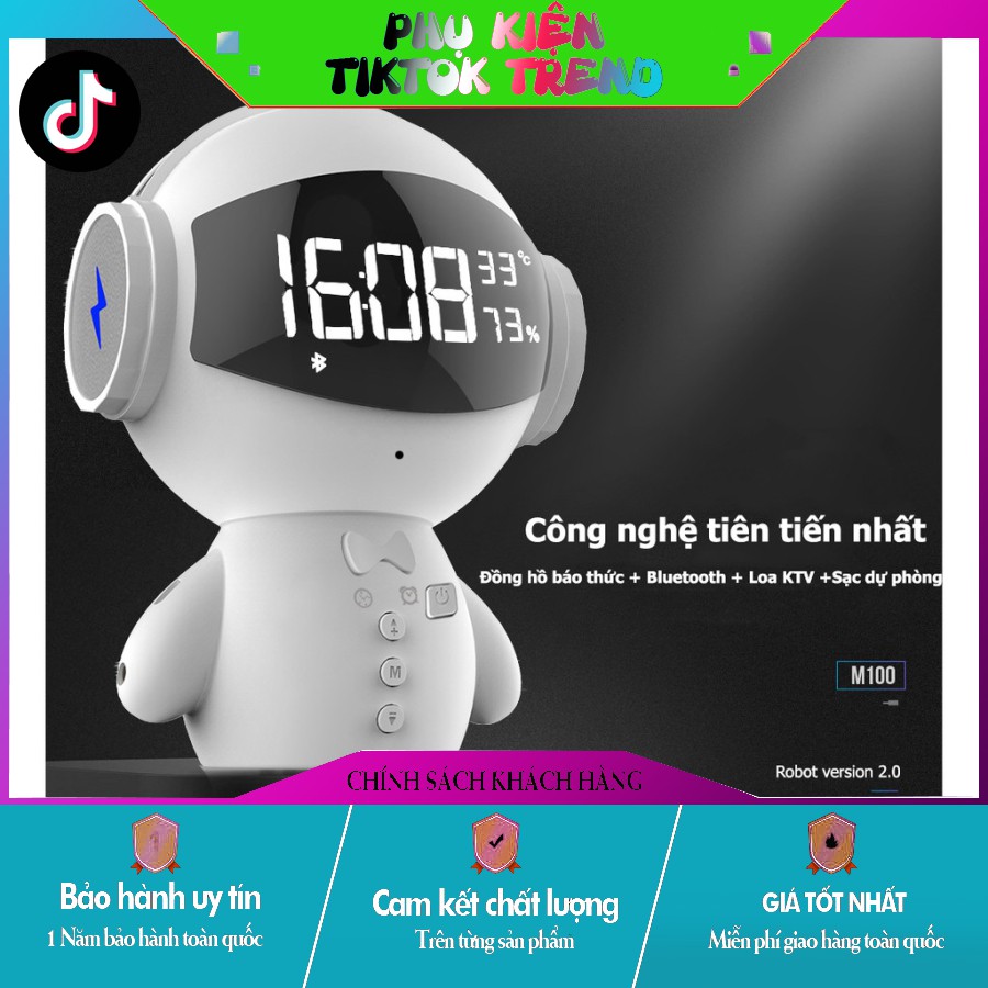 [TIKTOK TREND] [ Siêu Phẩm ] - Loa bluetooth robot DINGDANG thông minh, đa năng hát karaoke có màn LED hàng auth nhé