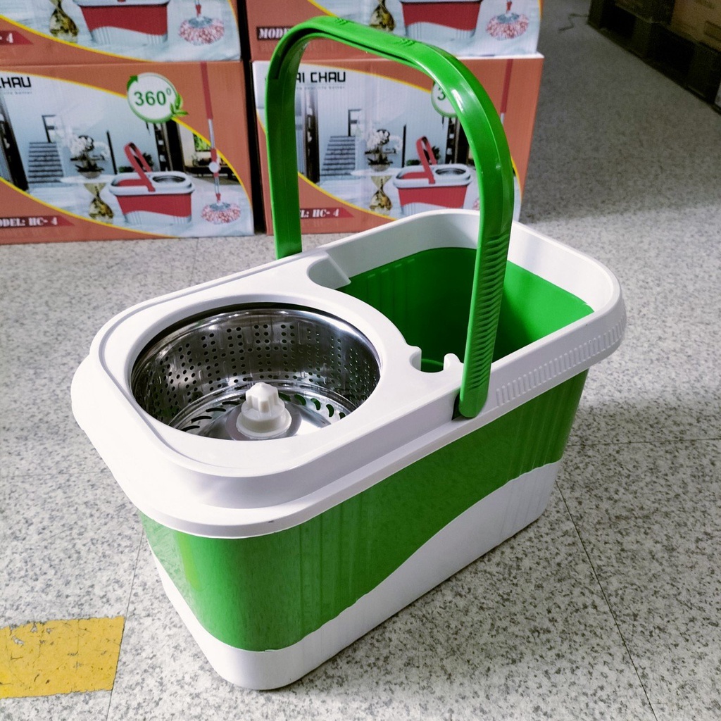 Cây Lau Nhà Bộ Lau Nhà Thông Minh Tự Vắt 360 Độ Cao Cấp , Mâm Xoay Cây Lau Nhà Inox Tặng Bông Lau Thay Thế