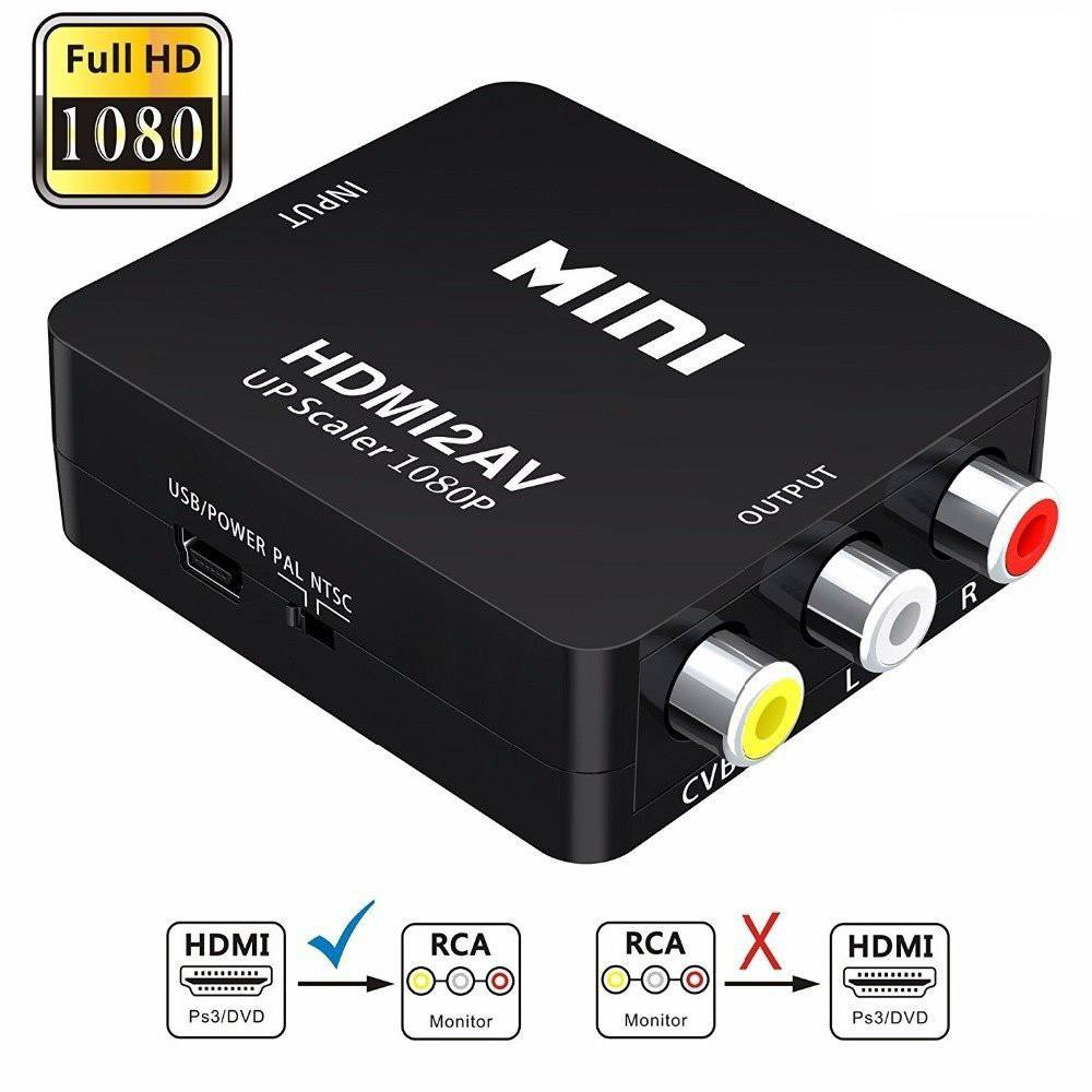 LQX MINI HDMI sang AV RCA CVBS Video tổng hợp 1080P HDMI2AV Bộ chuyển đổi cân