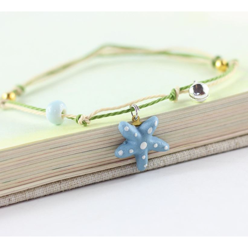 Vòng tay gốm cầu vồng, sao biển, trái cây, hoa quả