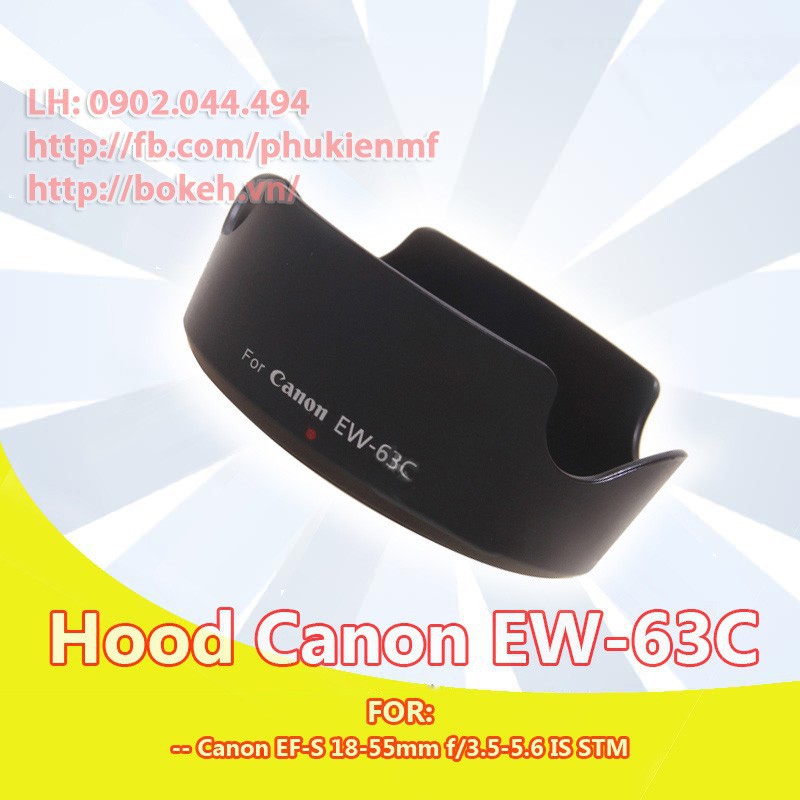 Hood EW-63C for Canon EF-S 18-55mm IS STM - ew63 ew63c