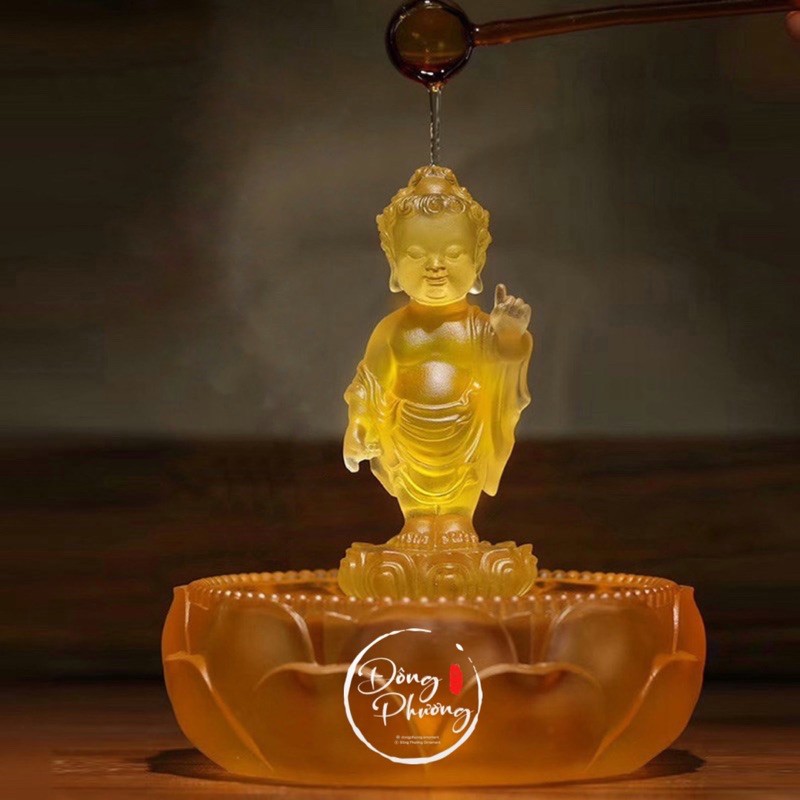 TƯỢNG BỔN SƯ ĐẢN SANH KÈM BỒN TẮM PHẬT PHA LÊ THỜ CÚNG TẠI GIA