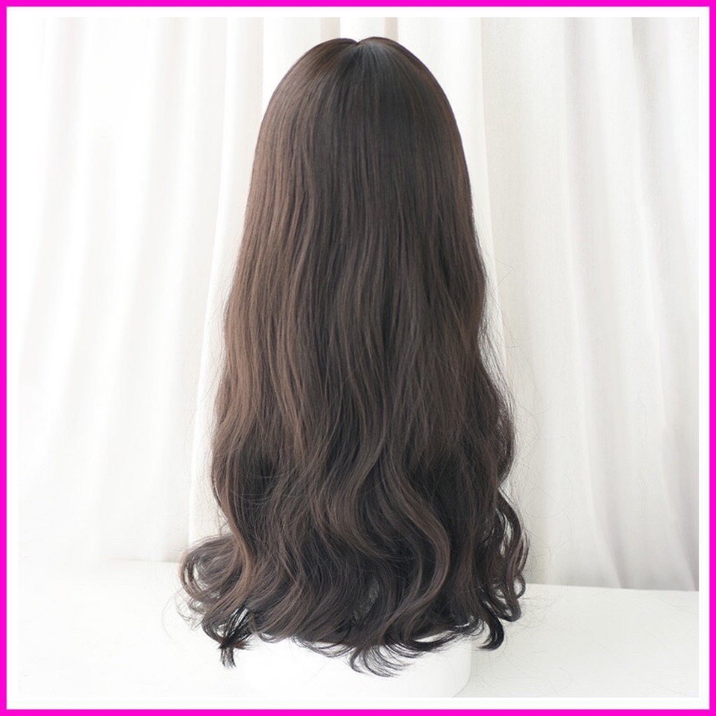 Tóc giả nữ cả đầu mái bay xoăn đuôi cao cấp 9105