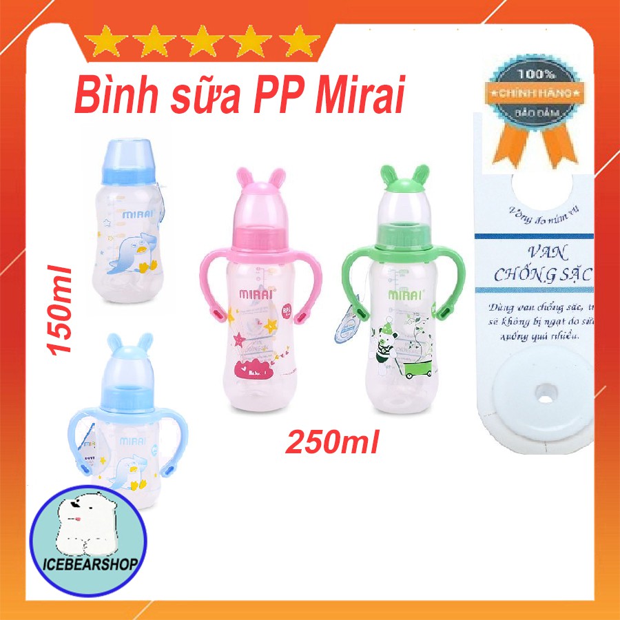 bình sữa PP 140ml/250ml Mirai