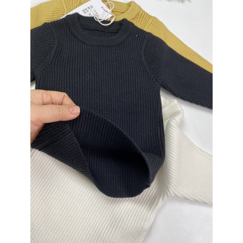 Áo len cho bé từ 0-3 tuổi, chất len cao cấp mềm mịn, màu sắc trơn đồng nhất cho các bé dễ phối đồ - HK KIDS (mã 0004)