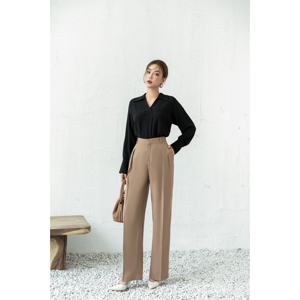 Quần Âu Ống Suông Thiết Kế Ly Ngược Thời Trang Công Sở By LEMIA Design - 22Q068