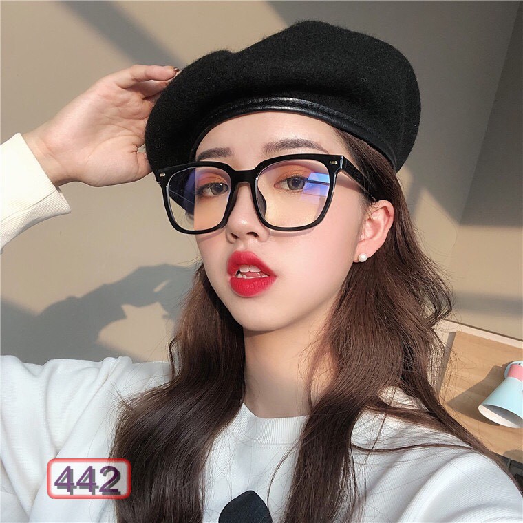 MẮT KÍNH GIẢ CẬN FORM VUÔNG VẠCH KÉP 442 RETRO SIÊU HOT | BigBuy360 - bigbuy360.vn