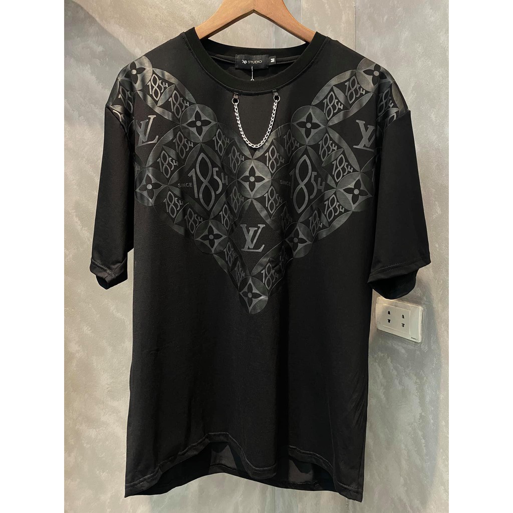 Bộ quần áo Cotton DUKERO mùa hè nam form rộng Black LV