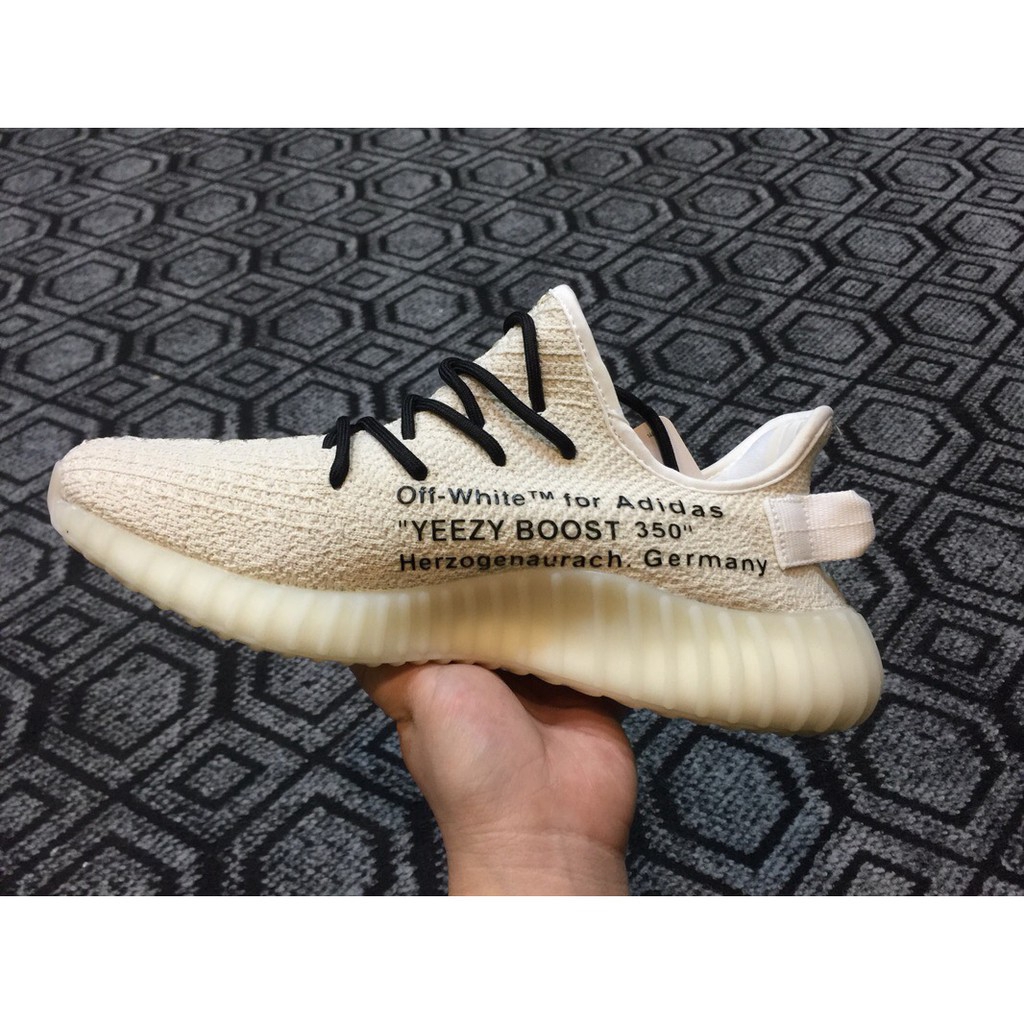 OFF WHITE Giày Chạy Bộ Thể Thao Adidas Yeezy Boost 350 V2