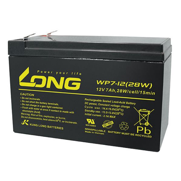 Ắc Quy LONG 12V-7AH, WP7-12   - Hàng Chính Hãng
