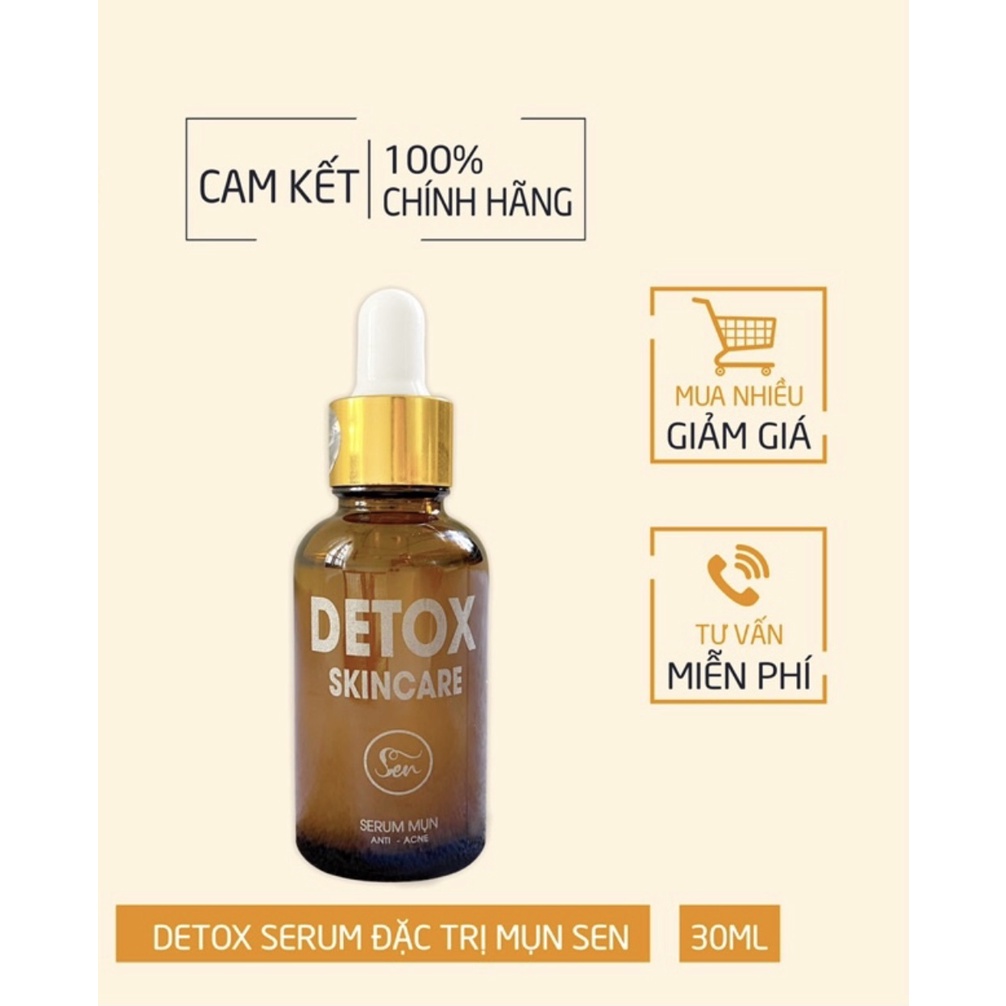 (Mua 1 tặng 1) Serum Detox Sen 30ml Chấm Mụn Dược Phẩm Mỹ Phẩm Sen