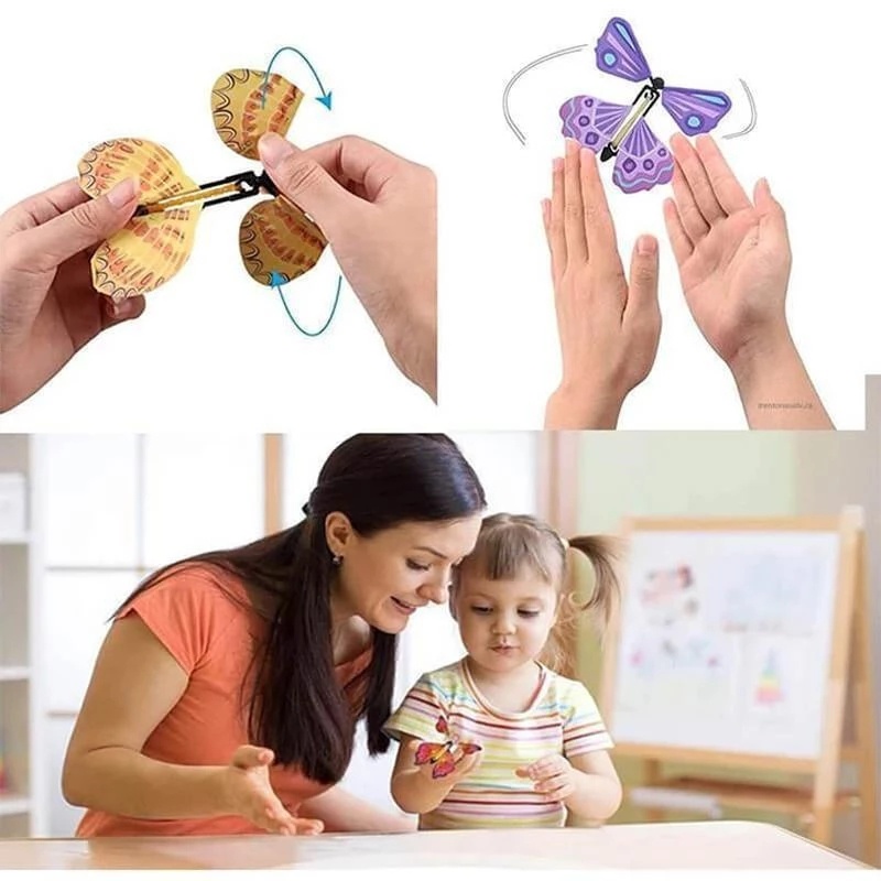 Đồ Chơi Hình Bướm Có Dây Cao Su Có Thể Bay Được Dành Cho Trẻ Em