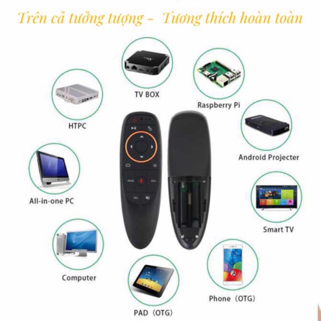 Chuột Bay Điều Khiển Giọng Nói, 1 Nút Học Lệnh G10s