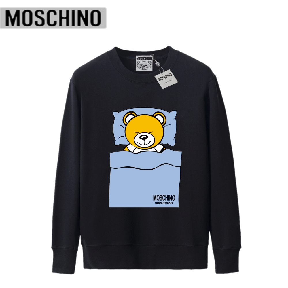 Áo Sweater Cổ Tròn Dáng Rộng Chất Liệu Cotton In Họa Tiết Moschino Thời Trang Cho Nam Và Nữ # 236
