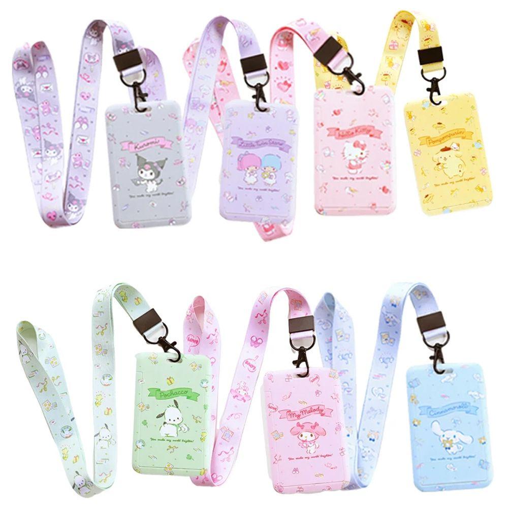 USNOW Ví Đựng Thẻ ID / Thẻ ID Bằng Nhựa Họa Tiết Hoạt Hình Chó Mèo Kuromi Kt Melody Dễ Thương
